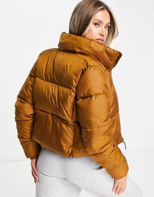 columbia puffer jacket brown