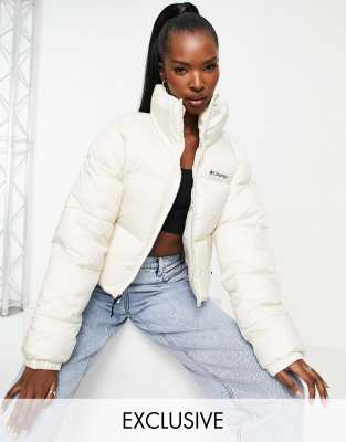 Columbia Puffect cropped jacket in chalk Exclusive at ASOS - ASOS Price Checker