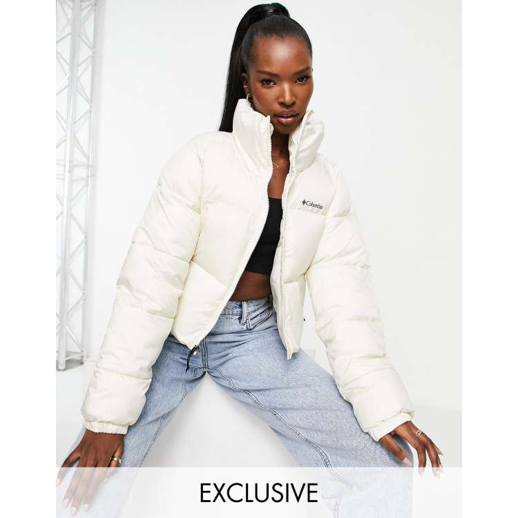 Cropped puffer store jacket asos