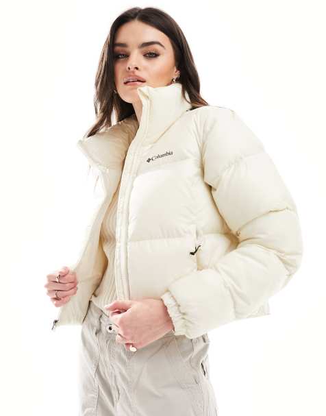 All white hot sale bubble coat