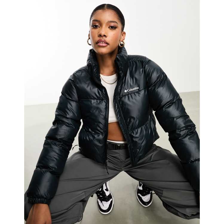 Cropped store puffer jacket