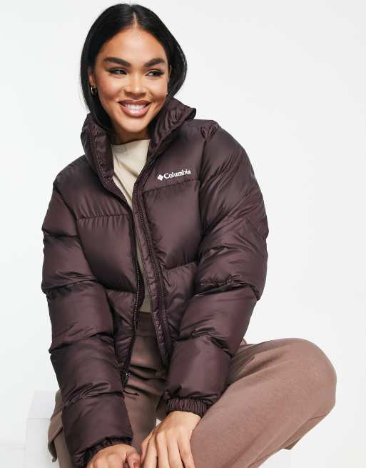 Columbia – Puffect – Fioletowa kurtka ocieplana o krótkim fasonie, tylko w ASOS