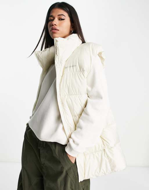 Columbia - Puffect - Halflange bodywarmer in crème