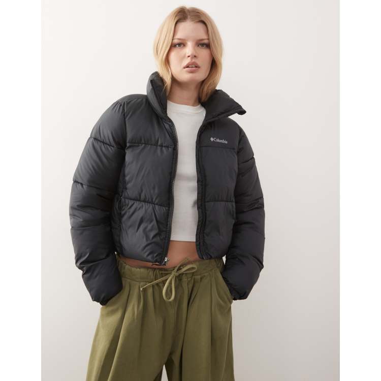Columbia Puffect II cropped puffer jacket in black | ASOS
