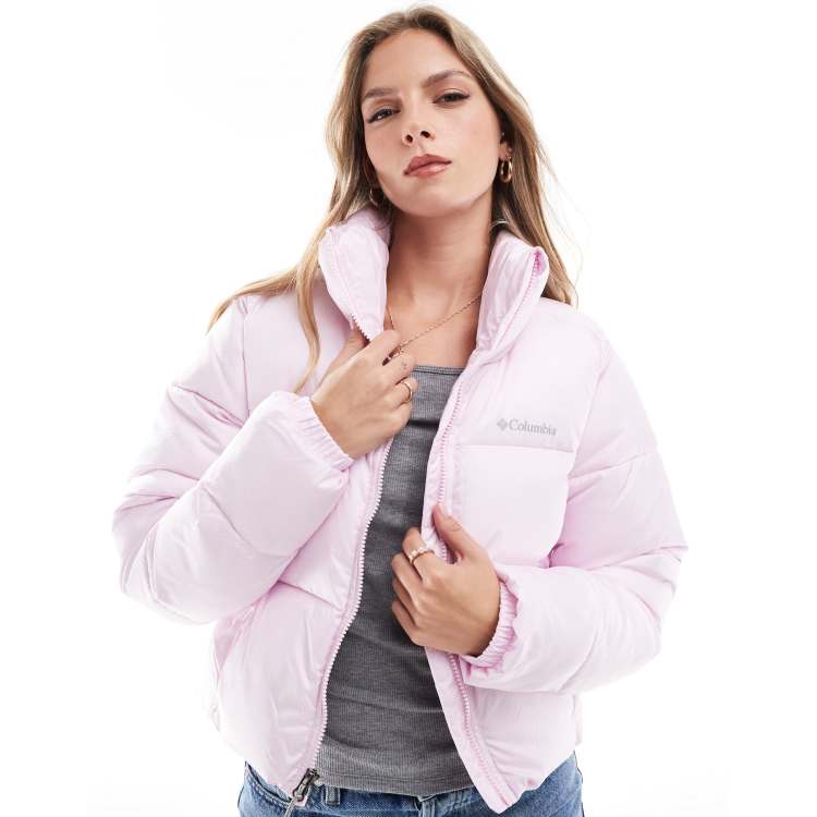 Columbia Puffect II cropped puffer jacket in pink dawn ASOS