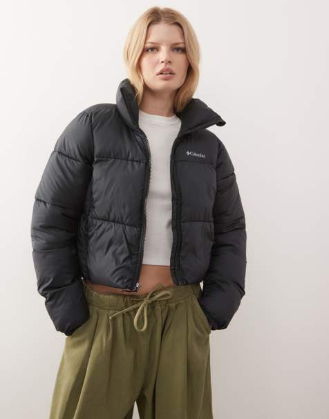 Columbia Puffect II cropped puffer jacket in black