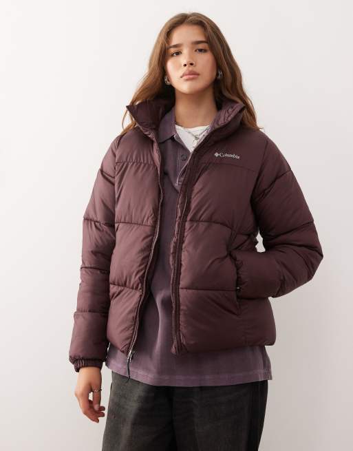 Columbia Puffect II full zip coat in burgundy