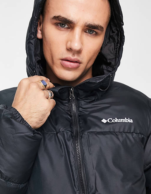 Columbia Puffect II hooded puffer coat in black | ASOS
