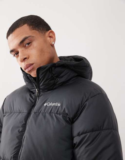 Columbia Puffect II hooded puffer coat in black | ASOS