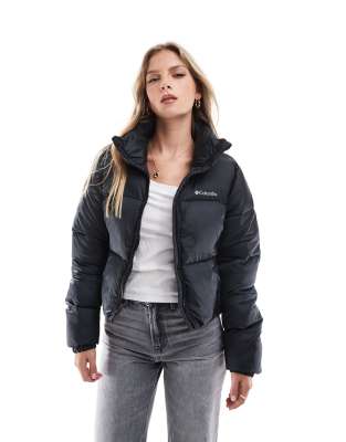 Columbia - Puffect II - Kurze Steppjacke in Schwarz