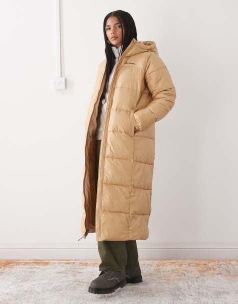 Columbia Puffect II long coat in beige - view 1