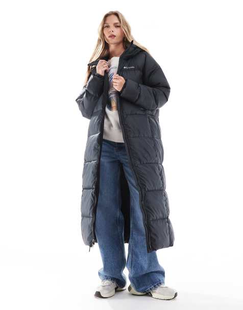 Columbia Puffect II long line puffer coat in black - view 1