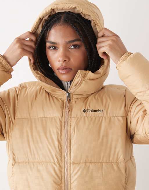 Columbia Puffect II long puffer coat in beige, 2 of 4