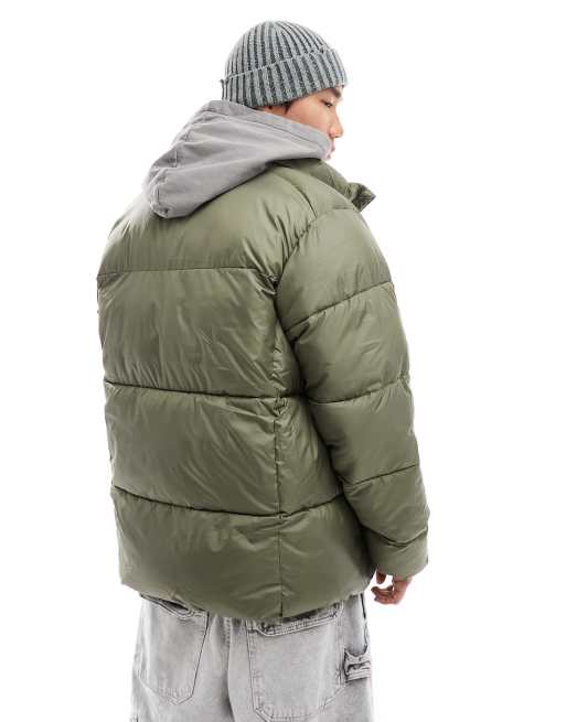 Columbia Puffect II puffer coat in khaki ASOS