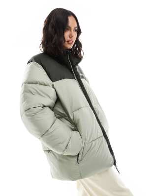 Puffect II puffer full zip jacket in safari green