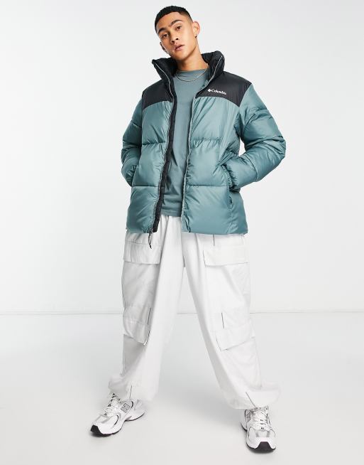 Columbia Puffect II puffer jacket in teal | ASOS