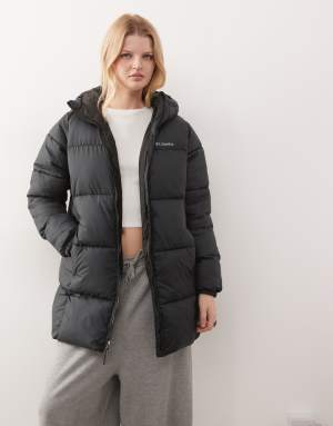 Columbia Puffect II puffer mid hooded jacket in black