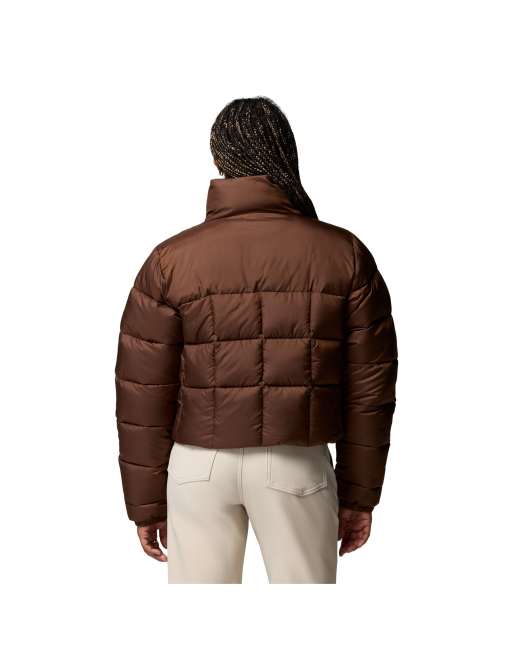 Columbia Puffect iii cropped jacket in brown, 2 of 4