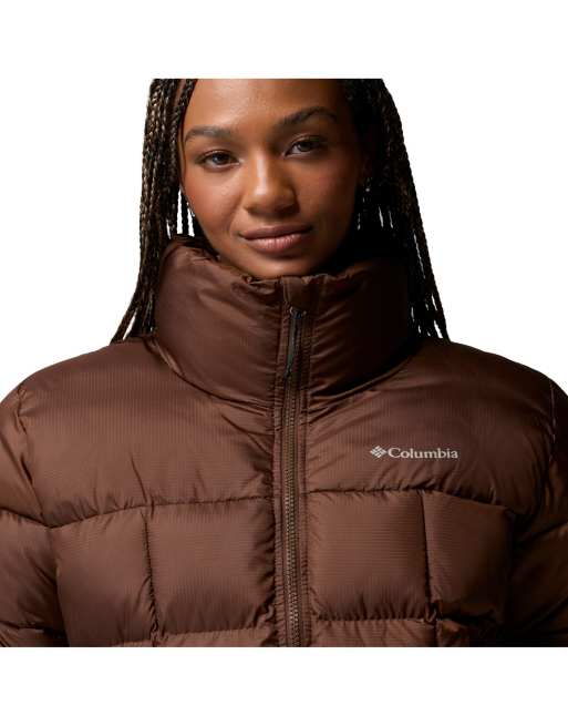 Columbia Puffect iii cropped jacket in brown, 3 of 4