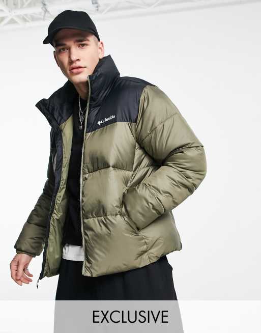 Columbia – Puffect – Jacke in Grün/Schwarz, exklusiv bei ASOS 