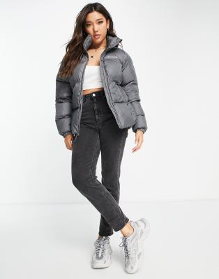 grey columbia puffer jacket