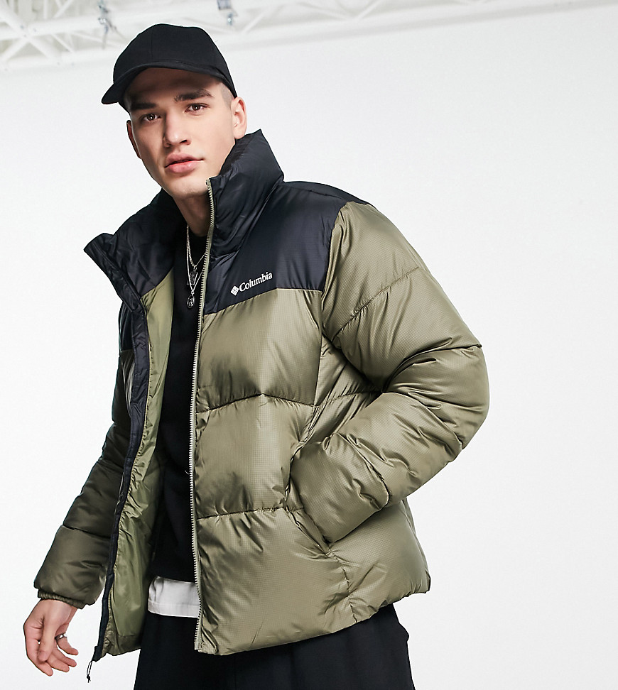 Columbia Puffect jacket in green/black Exclusive at ASOS