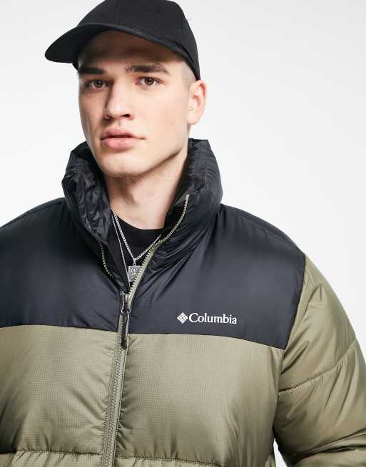 Columbia Puffect hooded jacket in black Exclusive at ASOS