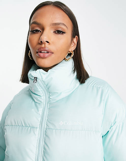 Columbia Puffect jacket in light blue Exclusive at ASOS | ASOS