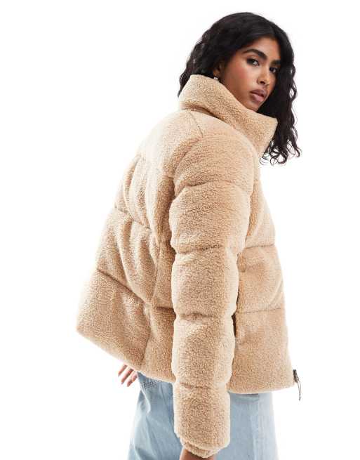 Columbia – Puffect – Kanotbrun pufferjacka i sherpa-material, 3 av 4