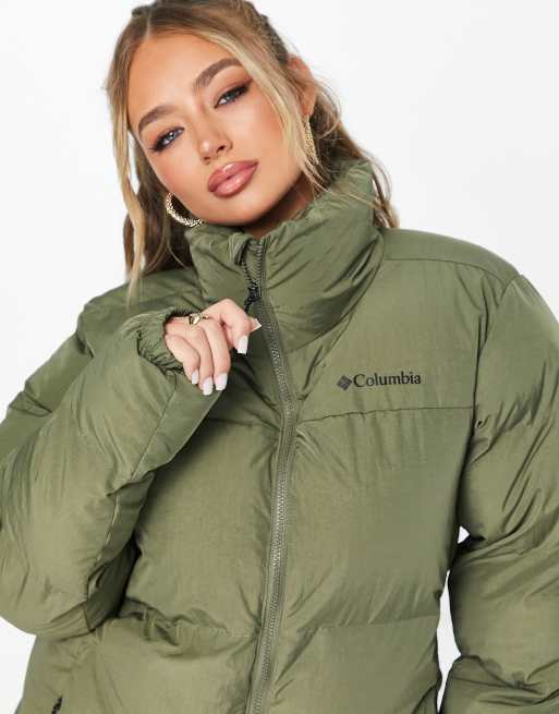 Columbia – Puffect – Khakifärgad pufferjacka i nylon med krinklad finish, endast hos ASOS, 3 av 4