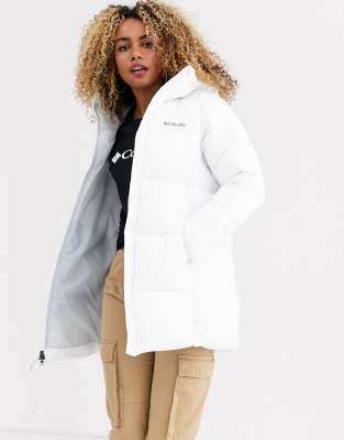 White out mid hooded sales jacket columbia