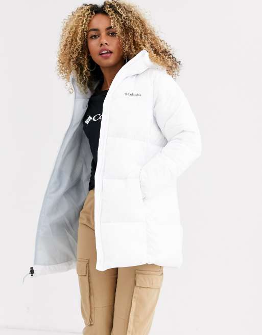 all white columbia jacket