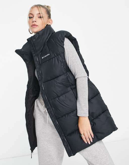 Columbia long store puffer vest