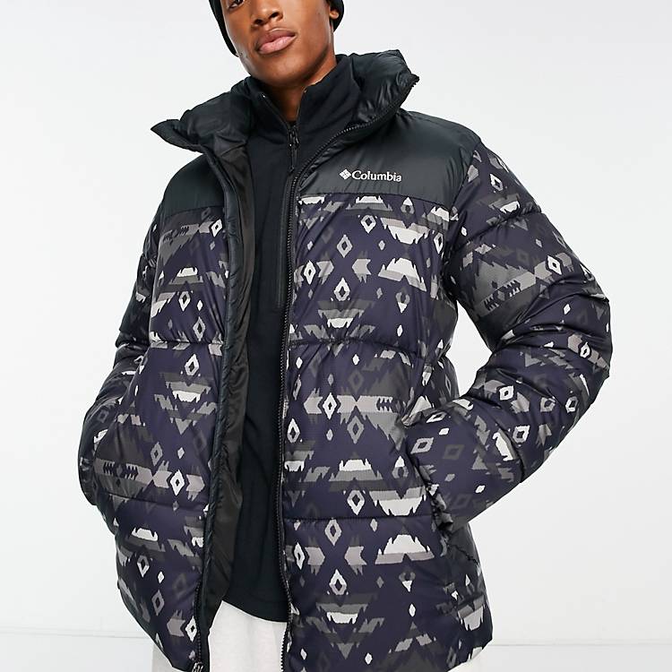 Columbia Puffect hooded jacket in black Exclusive at ASOS
