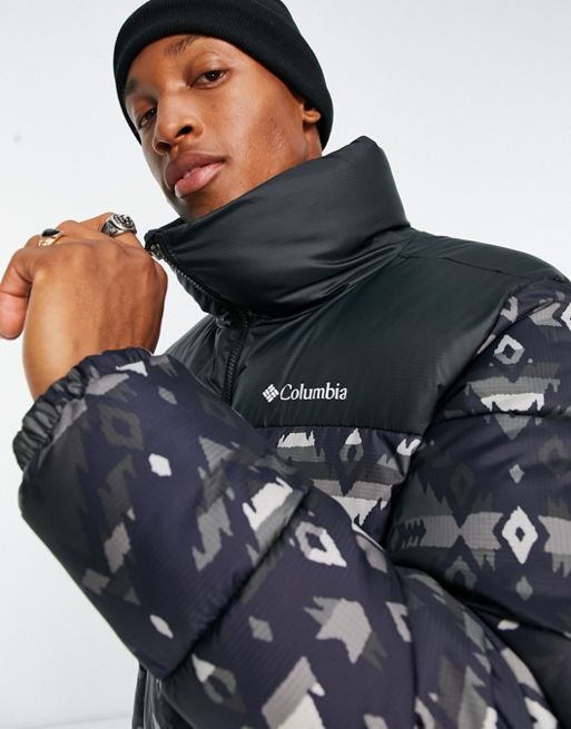 Columbia Puffect hooded jacket in black Exclusive at ASOS