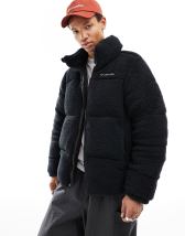 Columbia Puffect hooded jacket in black Exclusive at ASOS