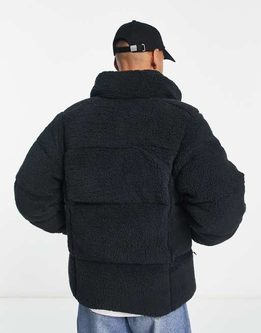 Columbia Puffect sherpa unisex puffer jacket in black Exclusive at ASOS