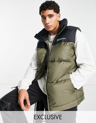 Columbia Puffect gilet in green/black Exclusive at ASOS