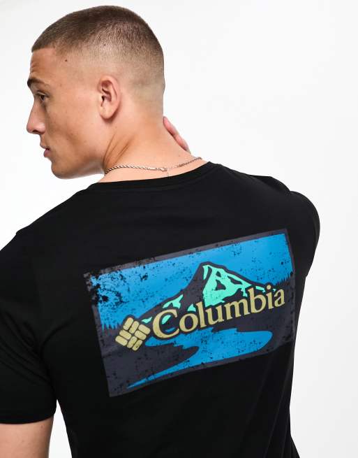 Columbia Rapid Ridge back graphic t-shirt in black exclusive to