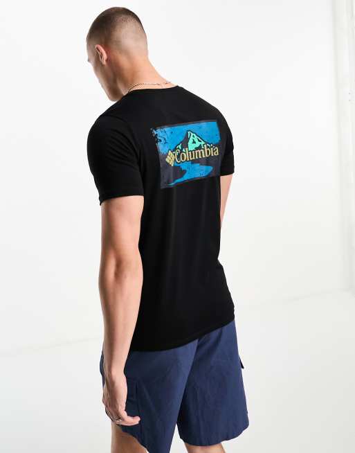 Columbia Rapid Ridge back graphic t-shirt in black exclusive to