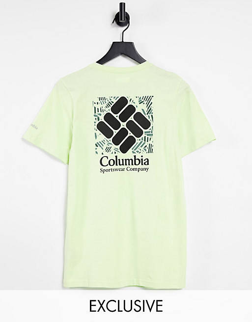 Men Columbia Rapid Ridge Back Graphic t-shirt in lime green Exclusive at  