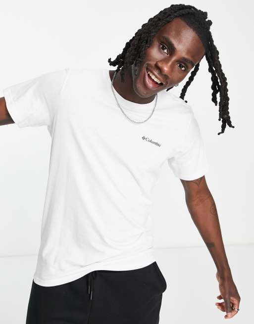 Columbia – Rapid Ridge Back Graphic – T-Shirt in Weiß mit Grafik hinten, 3 von 4