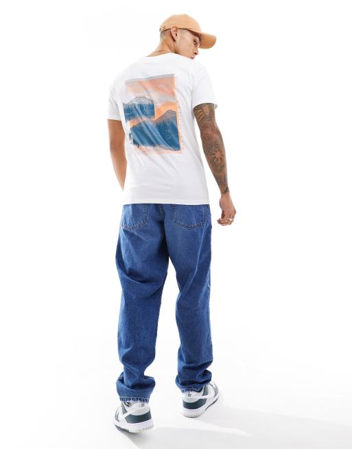 Columbia – Rapid Ridge Back Graphic – T-Shirt in Weiß mit Grafik hinten