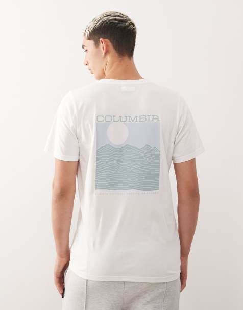 Columbia – Rapid Ridge Back Graphic – T-Shirt in Weiß mit Grafik hinten - view 1