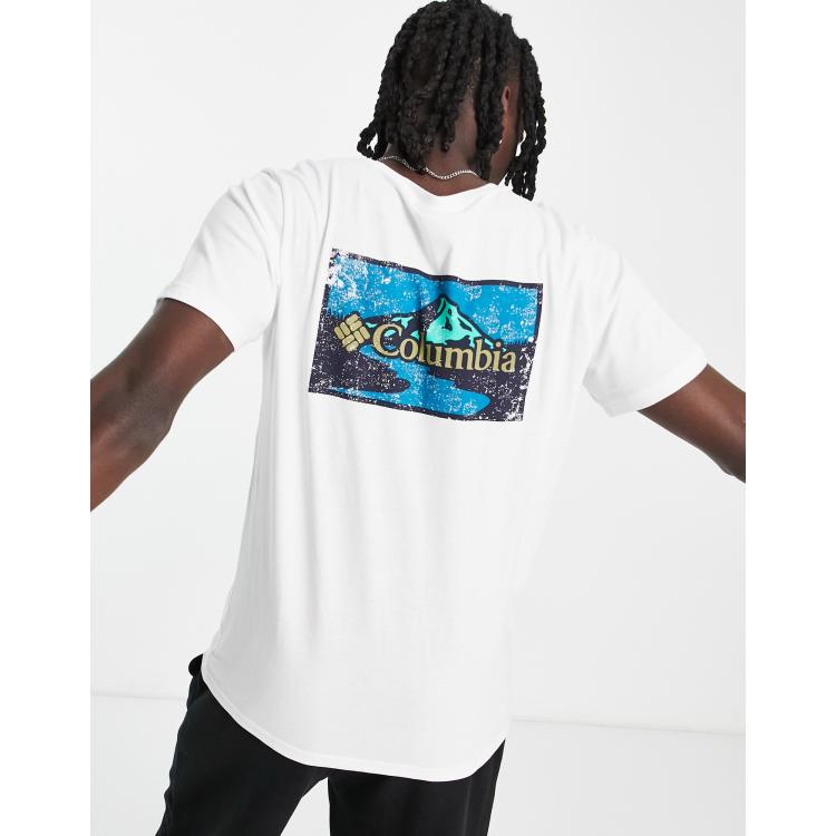 Columbia Rapid Ridge back graphic t-shirt in white