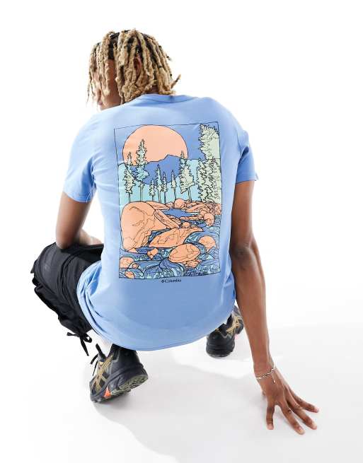  Columbia Rapid Ridge back print t-shirt in blue