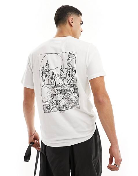 Columbia Rapid Ridge back print t-shirt in white