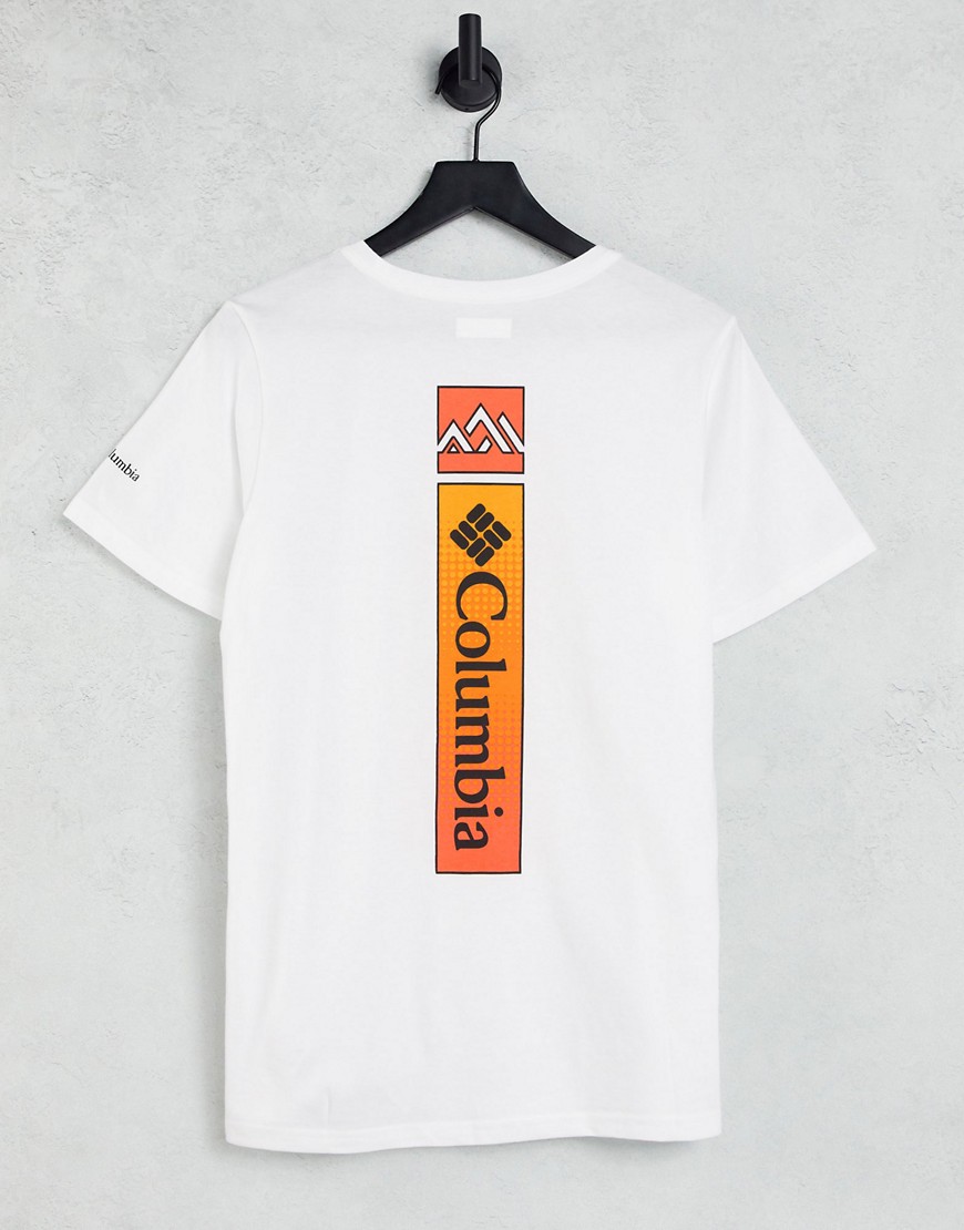 Columbia Rapid Ridge back print T-shirt in white