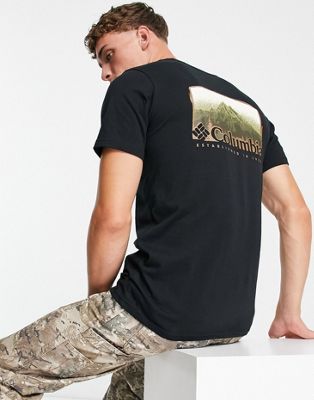 Columbia Rapid Ridge cotton back graphic t-shirt in black