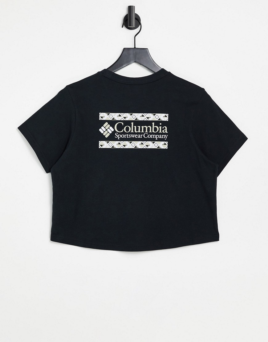 Columbia Rapid Ridge cropped t-shirt in black